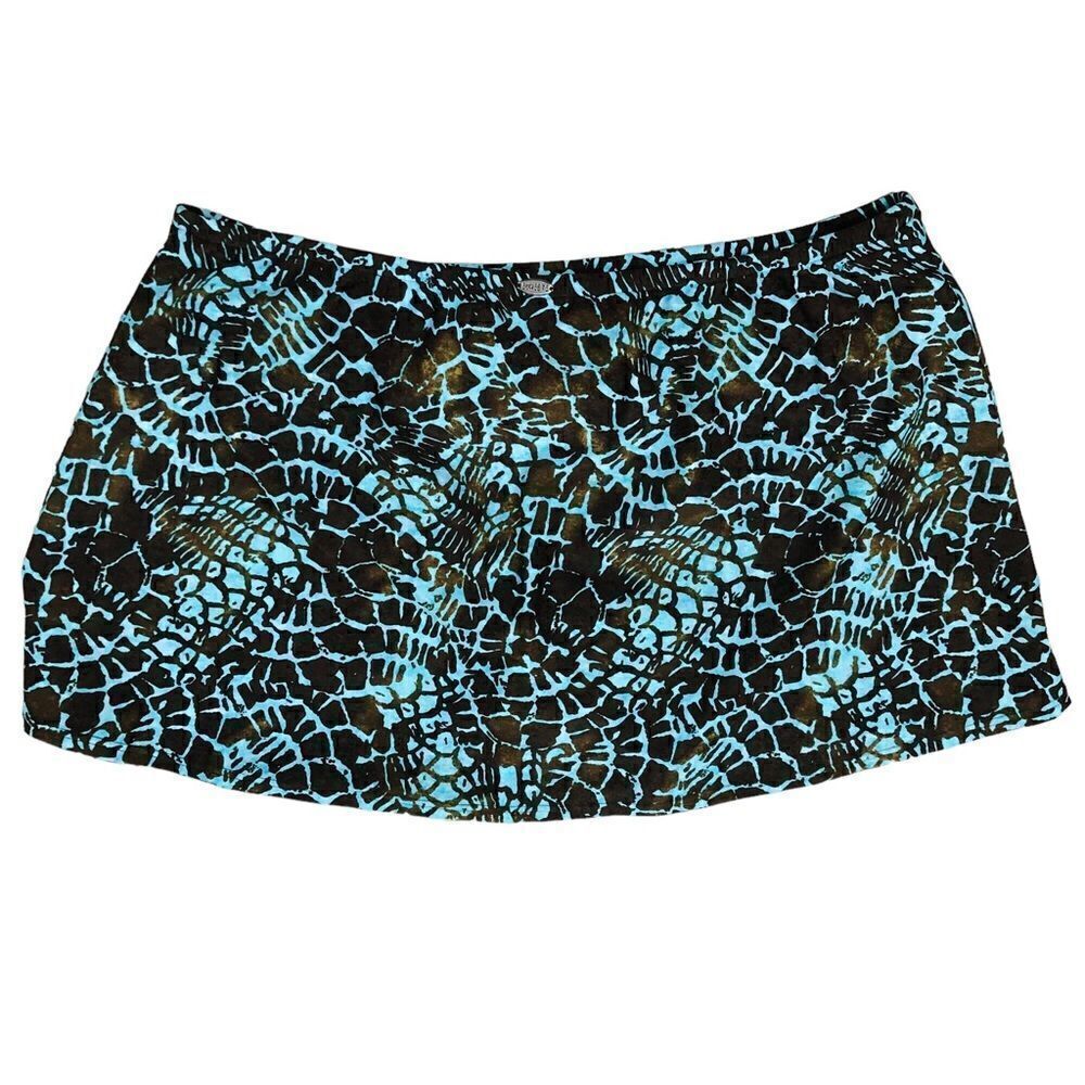 Sunsets Women's Blue and Black Swim Skirt
